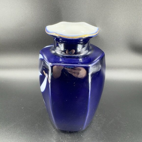 Pier 1 Imports Porcelain Cobalt Blue Vase Vessel Japanese Ceramic Vase VTG - Picture 12 of 12